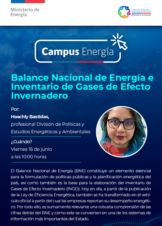 Balance Nacional de Energía e Inventario de Gases de Efecto Invernadero 